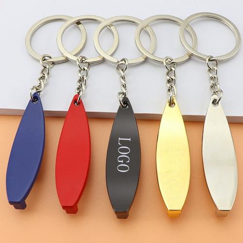 Metal Surf Board Bottle Opener Keychain