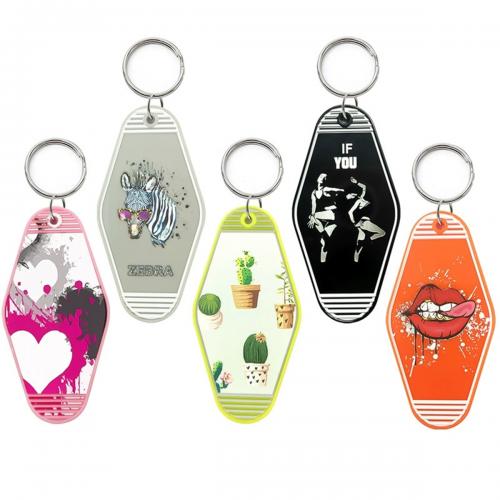 Full Color Plastic Hotel Keychain