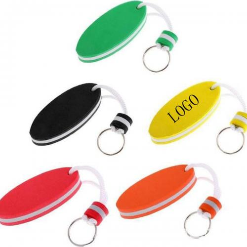 Oval Foam Floating Keychain/Key Ring
