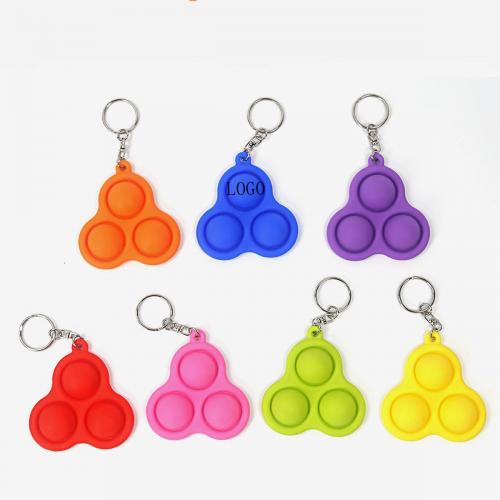 3 Bubble Triangle Push Pop Keychain