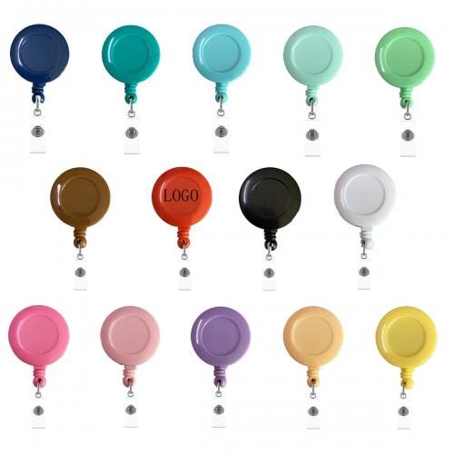 Round Retractable Badge Holder
