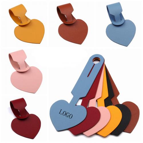 Heart Shaped PU Leather Luggage Tags
