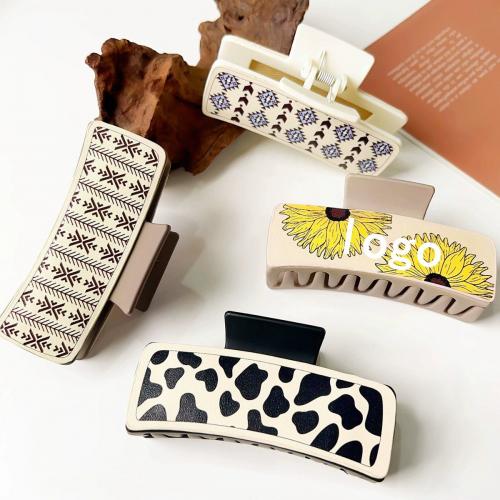 Hair Claw Clips for Women PU Leather Hairpins