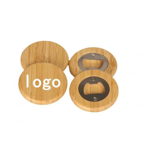Bamboo Coaster with Bottle Opener