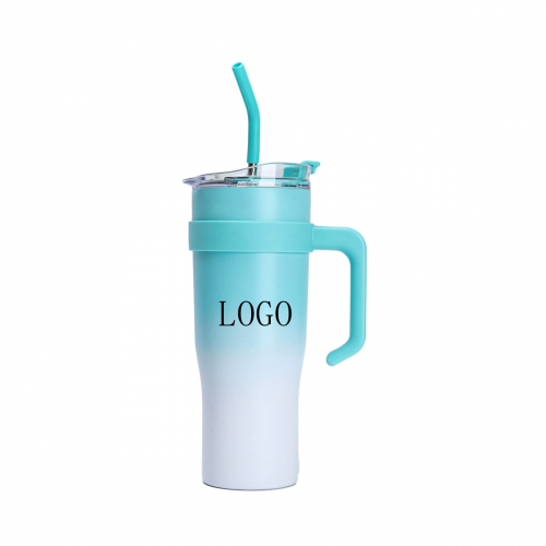  New 40 Oz. Insulated Tumbler with Handle & Straw