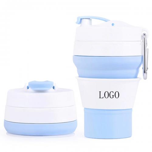 Collapsible Silicone Coffee Cup w/Sleeve