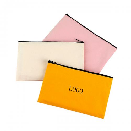 Colored Canvas Pencil Case