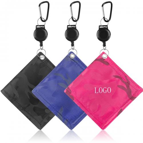 Waterproof Golf Ball Towel With Retractable Keychain