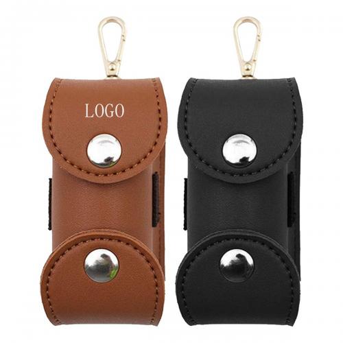 PU Leather Golf Ball Pouch Golf Bag Waist Pack