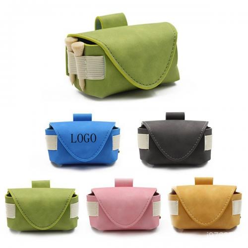 PU Leather Golf Tee Holder Pouch