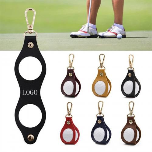PU Leather Golf Ball Pouch