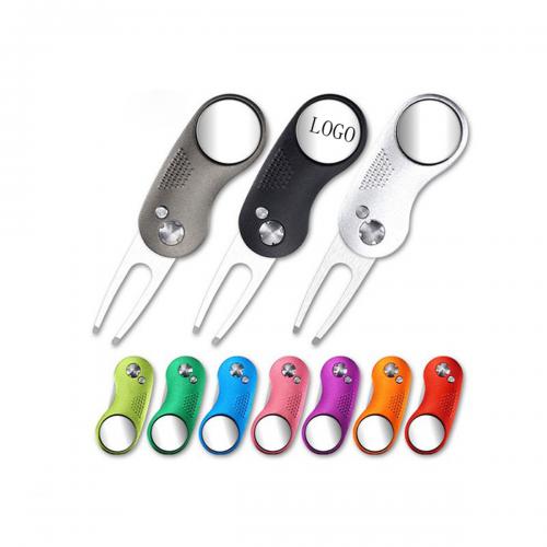 Foldable Metal Golf Divot Tool with Ball Marker