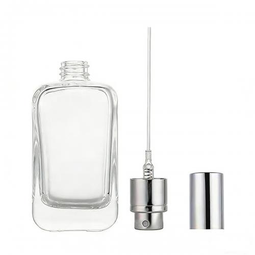  Square transparent glass perfume bottle