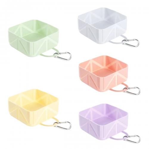 Portable Folding Pet Square Bowl
