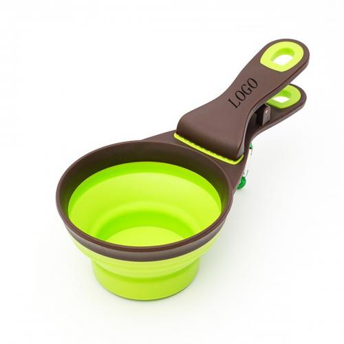 Foldable Silicone Pet Food Spoon With Clip