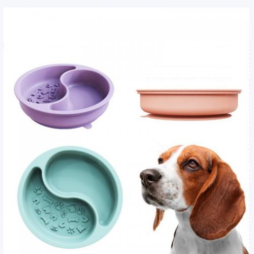 Silicone Non Slip Slow Feeder Pet Bowls