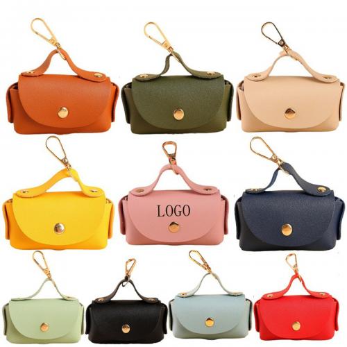Portable PU Leather Dog Poop Waste Bag Dispenser