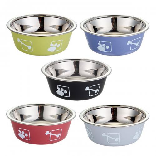 Pet Double Layer Stainless Steel Food Bowl