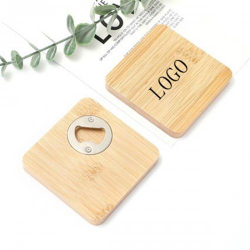 Bamboo Coaster W/ Bottle Opener