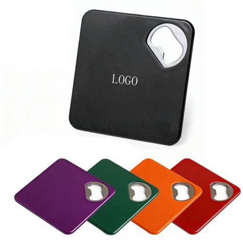 Square Bottle Opener Coaster