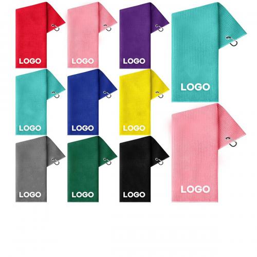 Waffle Pattern Tri-Fold Golf Towels