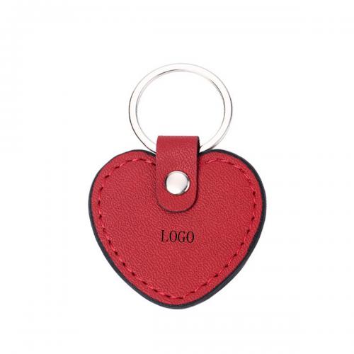 Heart Shape PU Keychain