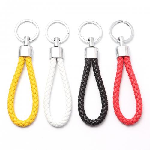 Weaved PU Leather Keychain