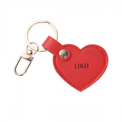 PU Leather Heart Shape Keychain