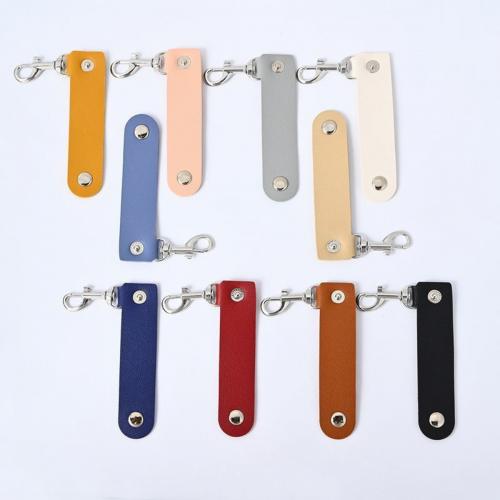 Stainless steel  Leather Keychain